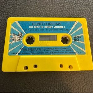 Disney Songtape The Best of Disney Volume 1 Cassette Tape 180FP 1979‎ Vintage